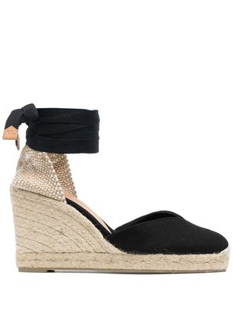 Castaner Espadrilles met sleehak - Zwart