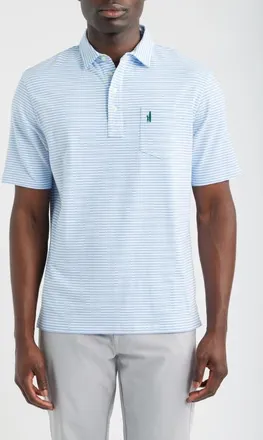 Johnnie-O Jacks Stripe Hangin Out Pocket Polo in Vista at Nordstrom, Size Xx-Large