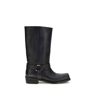 Golden Goose Black Calf Leather Bos Taurus Ankle Womens Boots