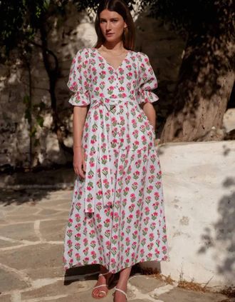 PINK CITY PRINTS Francis Dress In Ruby Bloom