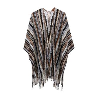 Missoni Cape con frange a zigzag - - Accessories - Donna - Multicolore - ONE SIZE