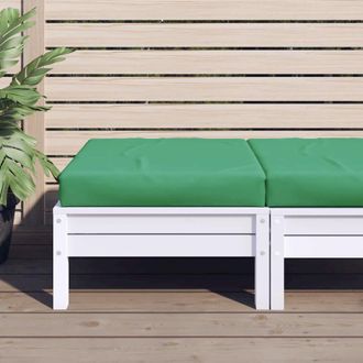 vidaXL Pallet Ottoman Cushion Green Fabric, 315081