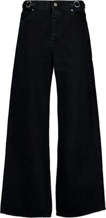 Frame Denim Wide Jeans - Dames - Loose Fit Jeans - Zwart - W28 - Jeans