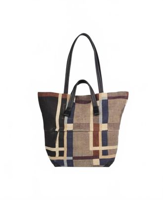 Epice Delhi Large Bag In F - Tan/maroon
