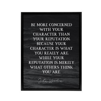 Artery8 Basketball Quote John Wooden Character Framed Canvas Wall Art Print in Grey | Size: W24 x H32