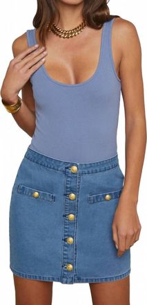 L'agence Nica Scoopneck Tank Bodysuit In Periwinkle