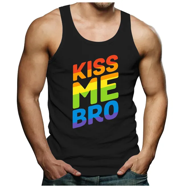 Generic LGBT Gay Pride Day Awareness Mens Vest Tank Top Pride Tank Top kiss  Me Bro Sleeveless Shirt Pride Outfits Gay Pride Vest Pride Clothes Pride  Tops LGBT from 6.15 - on Stylight