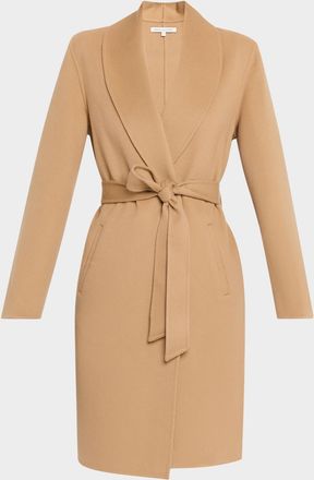 Sofiacashmere Double-Face Belted Wrap Coat