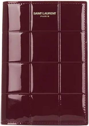 Saint Laurent Passport Holder In Burgundy