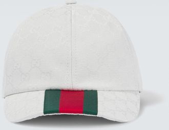 Gucci Web Stripe GG Canvas baseball cap