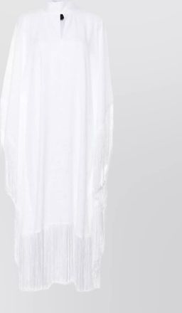 Taller Marmo linen asymmetric v-neck long-sleeve kaftan