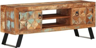vidaXL vidaXL Mobile Porta TV 112x30x45 cm in Legno Massello di Recupero