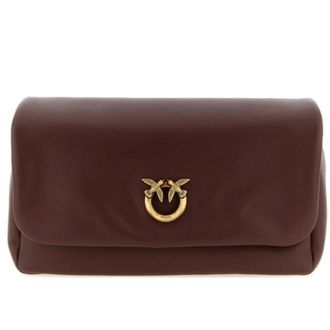 Pinko Pinko, Tassen, Dames, Rood, ONE Size, Leer, Click Soft Classic Crossbodytas