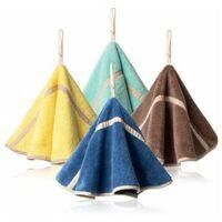 OEM Juego De 4 Toallas De Mano Colgantes Con Asa De Forro Polar Coral Absorbente Para Ba&ntilde;o, Toallas De Mano Redondas, Suaves Y Gruesas (4 Colores) - Crezu