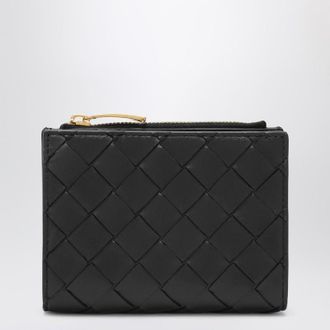 Bottega Veneta Small black Intrecciato bi-fold wallet