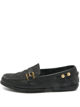 Louis Vuitton buckle loafers - Black
