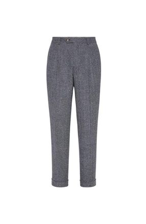 Brunello Cucinelli Chevron trousers in Navy Blue at Nordstrom, Size 52 It