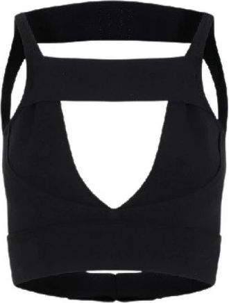 Rick Owens Gebreide top met cut-out detail - Dames - BHs - Zwart - XS - Polyester - Ondergoed