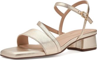 Clarks Serina 35 Strap Womens Sandals Soft Gold Leather : 6.5 B - Medium
