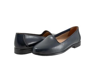 Trotters Liz Lux Womens Flat Shoes Navy : 10.5 WW (EE), Rubber