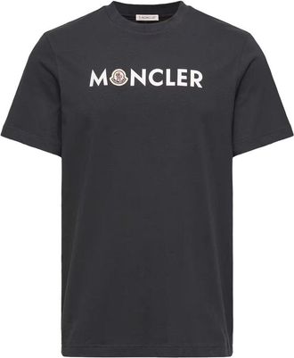 Moncler TEXT LOGO COTTON T SHIRT Size: XXL, colour: NAVY