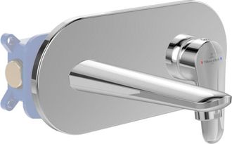Villeroy & Boch Villeroy&boch - Villeroy Et Boch O.novo Start Mezclador De Lavabo De Pared Con Vaciador Push Open Cromado + Cuerpo Empotrado
