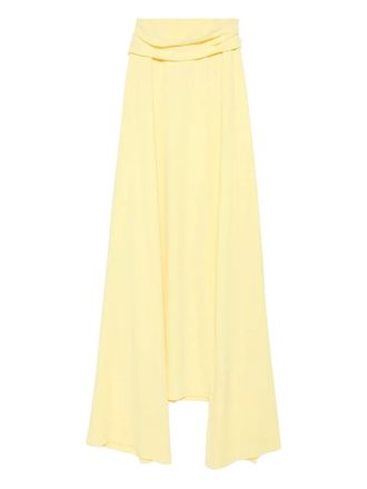 Solace London Nuri draped asymmetric dress - women - Fabric - 8 - Yellow