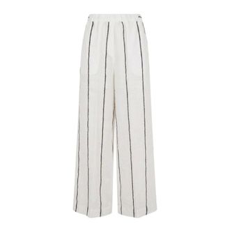 Meimeij Wide Trousers, female, White, Size: S Wide Trousers