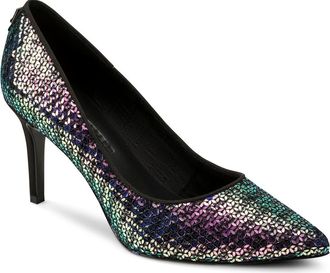 Karl Lagerfeld Royale Sequin Pump in Rainbow Multi/Black at Nordstrom, Size 5.5
