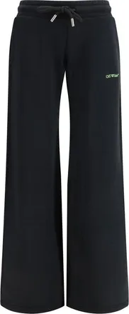 Off-white Black Cotton Casual Womens Pants