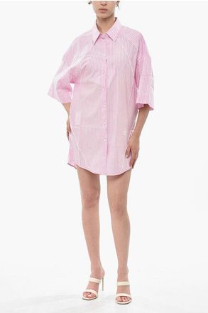 Alexander Wang Poplin Shirtdress with Hairline Pattern size M