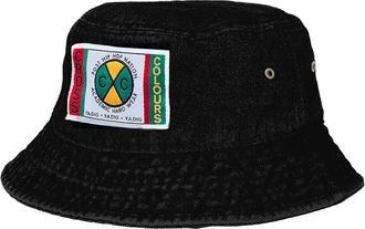 Cross Colours Label Denim Bucket Hat in Vintage Black at Nordstrom, Size Small/medium