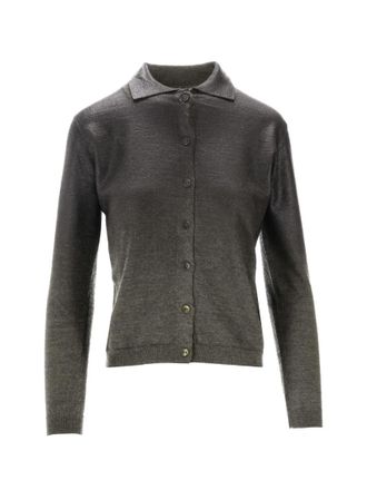 Maison Margiela Dark Grey Shirt Collar Cardigan