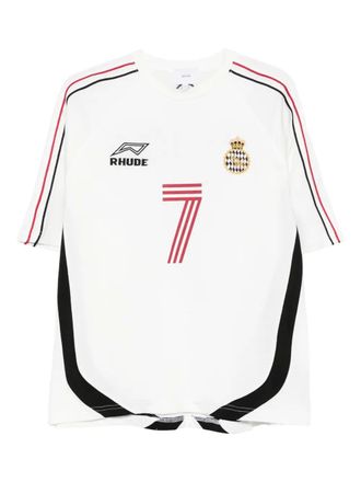 Rhude Team T-shirt met vlakken - Wit