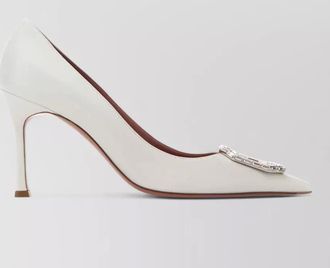 Amina Muaddi camelia pumps embellished detail pointed toe stiletto