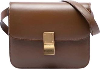 Celine Pre-owned Classic Box Crossbody Bag - Dames - Vintage Schoudertas - Bruin - ONE Size - Leer - Vintage