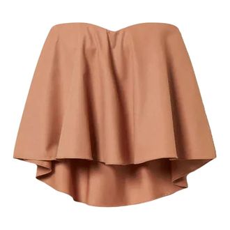Twinset Blouses, female, Beige, Size: XS Top Svasato Decolette
