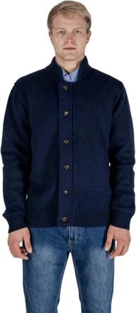 Aquascutum Wolmix Ritsvest - Heren - Vesten - Blauw - M - Wol - Truien & Vesten