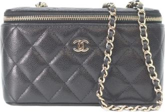 Chanel Pre-owned Vintage Schoudertas - Dames - Vintage Schoudertas - Zwart - ONE Size - Leer - Vintage