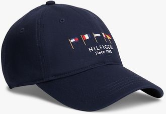Tommy Hilfiger Mens Embroidered Nautical Flag Baseball Cap - Blue