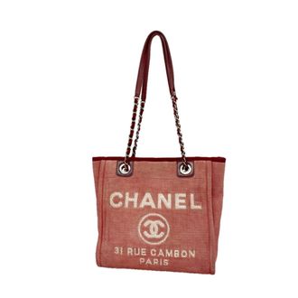 Chanel Pink Canvas Tote Bag (Pre-Owned)