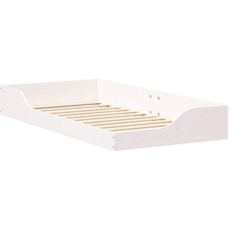 vidaXL Estructura De Cama Blanco 90 X 190 Cm Madera Maciza De Pino Vidaxl