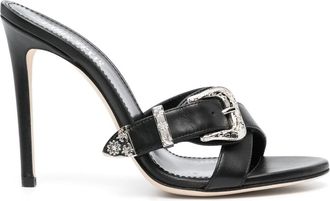 PARIS TEXAS 115mm Regina sandals - women - Leather - 35.5 - Black