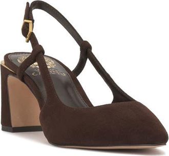 Vince Camuto Haslie Slingback Sandal in Brownie Torano Suede at Nordstrom, Size 7