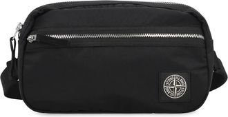 Stone Island Tassen, Heren, Zwart, ONE Size, Nylon, Coated Nylon Metal Heuptas
