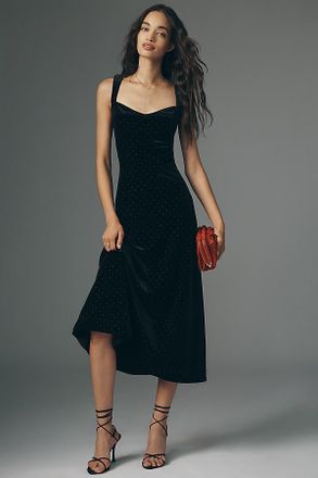 Maeve The Jocelyn Velvet Diamonte Midi Dress by Maeve
