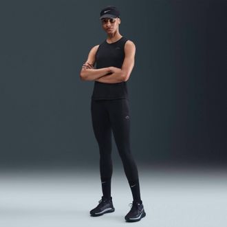 Nike Trail High Waisted 7/8 Running Leggings In Black/black