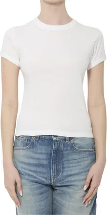 Saint Laurent Tops, Dames, Wit, L, T-Shirts