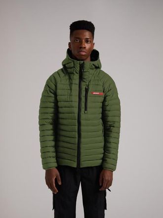 JACK1T Satell1Te Long Sleeve Hooded Jacket in Olive at Nordstrom, Size X-Large