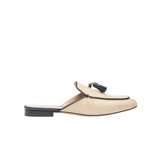 Scarosso Beige Stro Muiltjes met Kwastjes - Dames - Slip ons - Beige - 38 EU - Schoenen